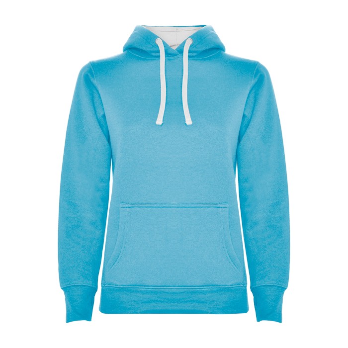 Sudadera de algodón y poliéster slim fit para mujer 280 g/m2 Roly Direct Urban color azul claro segunda vista Sudadera de algodón y poliéster slim fit para mujer 280 g/m2 Roly Direct Urban color azul claro segunda vista