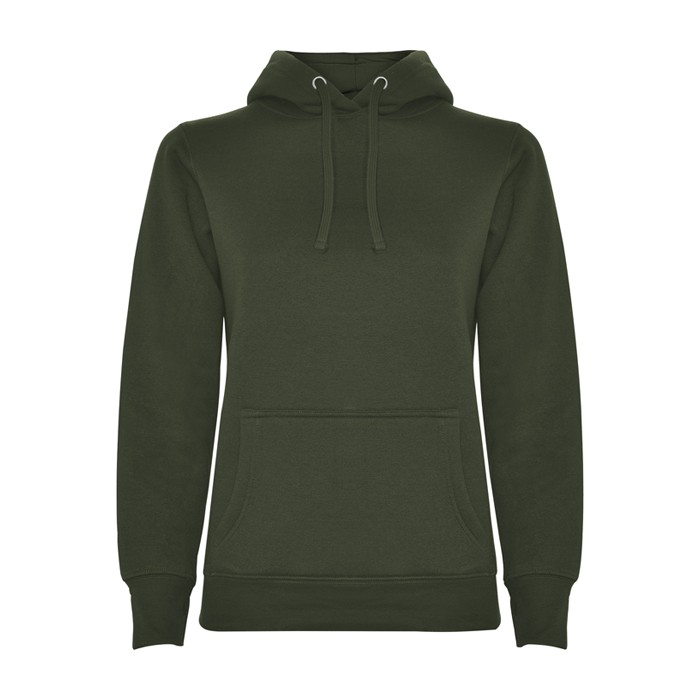 Sudadera de algodón y poliéster slim fit para mujer 280 g/m2 Roly Direct Urban color verde bosque segunda vista Sudadera de algodón y poliéster slim fit para mujer 280 g/m2 Roly Direct Urban color verde bosque segunda vista