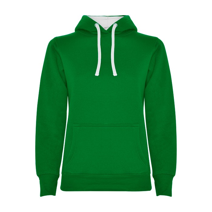 Sudadera de algodón y poliéster slim fit para mujer 280 g/m2 Roly Direct Urban color verde segunda vista Sudadera de algodón y poliéster slim fit para mujer 280 g/m2 Roly Direct Urban color verde segunda vista