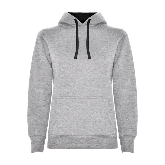 Sudadera de algodón y poliéster slim fit para mujer 280 g/m2 Roly Direct Urban color gris oscuro segunda vista Sudadera de algodón y poliéster slim fit para mujer 280 g/m2 Roly Direct Urban color gris oscuro segunda vista