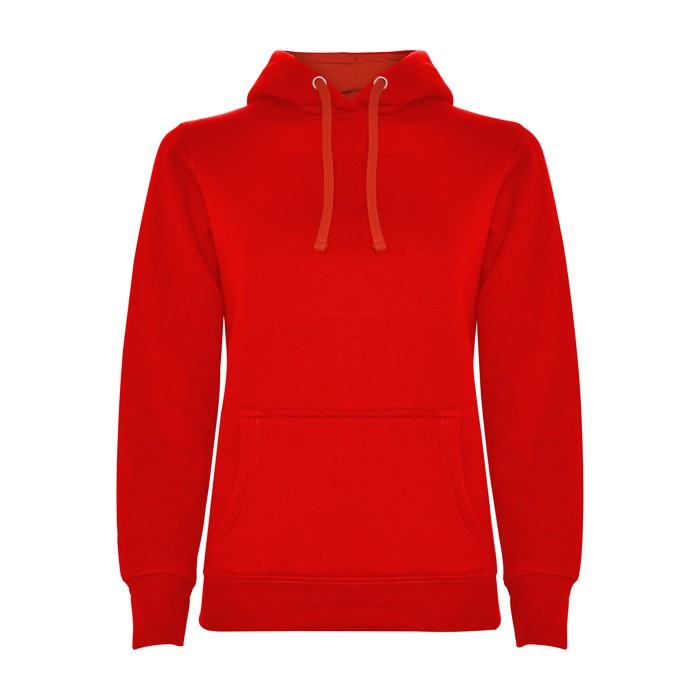 Sudadera de algodón y poliéster slim fit para mujer 280 g/m2 Roly Direct Urban color rojo segunda vista Sudadera de algodón y poliéster slim fit para mujer 280 g/m2 Roly Direct Urban color rojo segunda vista