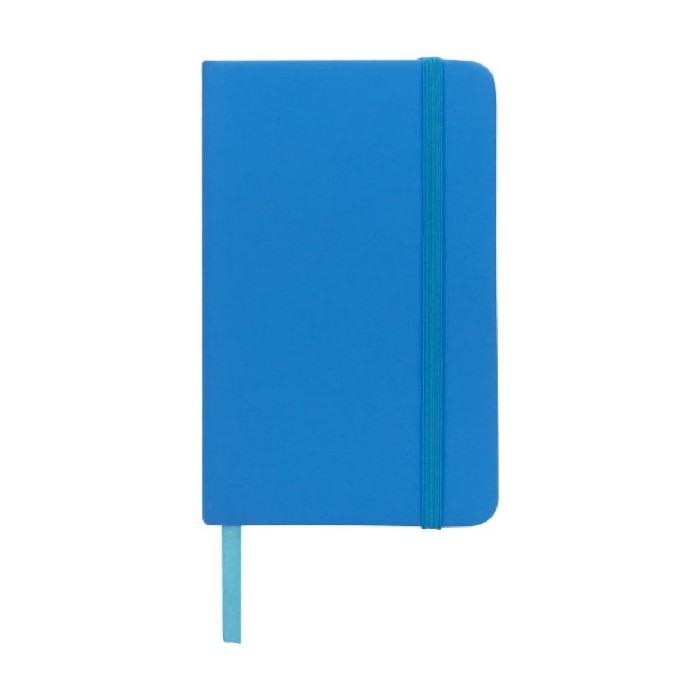 Cuadernos de bolsillo barato en color vivo A6 hojas a rayas Notes color azul claro segunda vista frontal