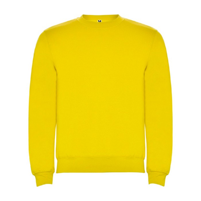 Jersey de algodón y poliéster con puños canalé 280 g/m2 Roly Direct Clasica color amarillo segunda vista