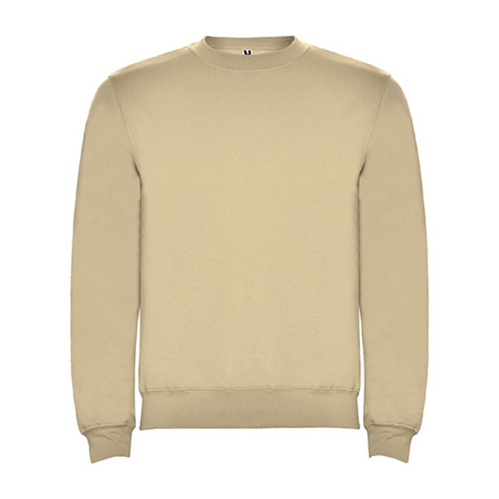 Jersey de algodón y poliéster con puños canalé 280 g/m2 Roly Direct Clasica color arena segunda vista