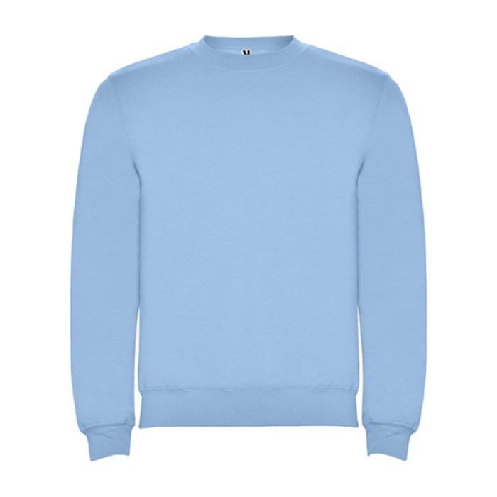 Jersey de algodón y poliéster con puños canalé 280 g/m2 Roly Direct Clasica color azul claro segunda vista