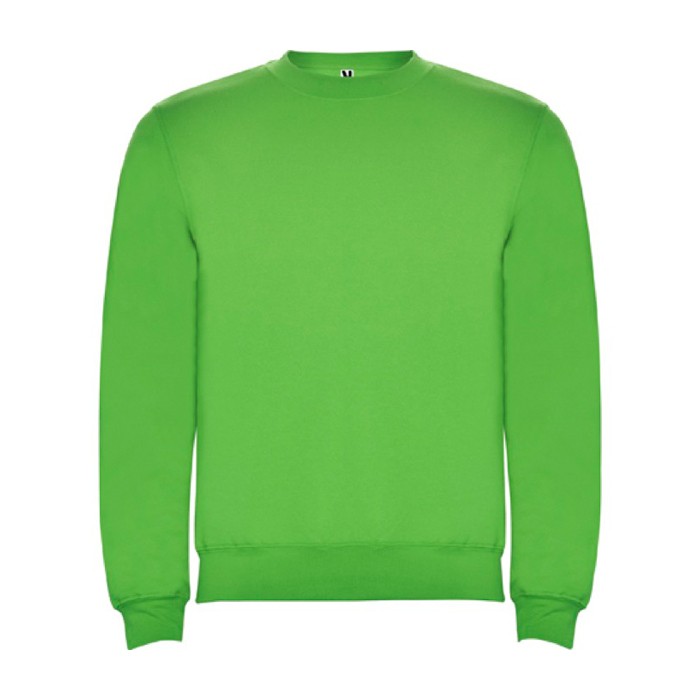 Jersey de algodón y poliéster con puños canalé 280 g/m2 Roly Direct Clasica color verde claro segunda vista