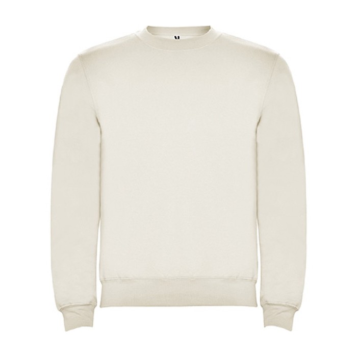 Jersey de algodón y poliéster con puños canalé 280 g/m2 Roly Direct Clasica color blanco roto segunda vista