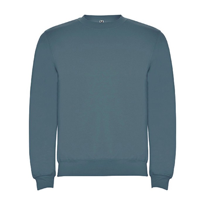 Jersey de algodón y poliéster con puños canalé 280 g/m2 Roly Direct Clasica color azul grisáceo segunda vista