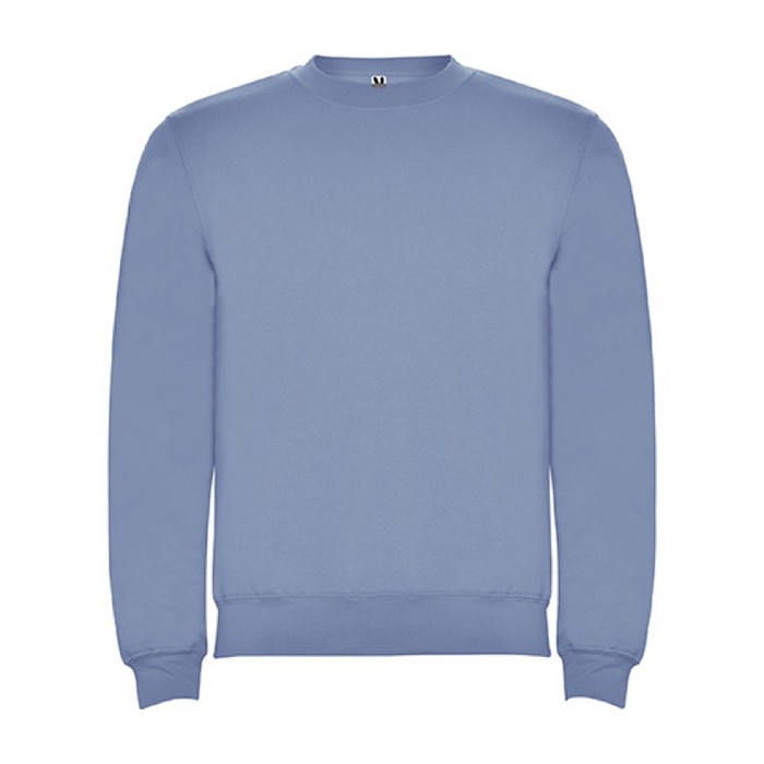 Jersey de algodón y poliéster con puños canalé 280 g/m2 Roly Direct Clasica color azul desteñido segunda vista