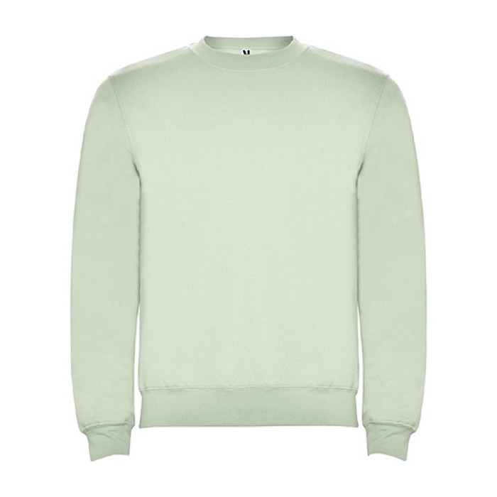 Jersey de algodón y poliéster con puños canalé 280 g/m2 Roly Direct Clasica color verde suave segunda vista