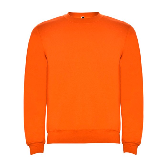 Jersey de algodón y poliéster con puños canalé 280 g/m2 Roly Direct Clasica color naranja segunda vista