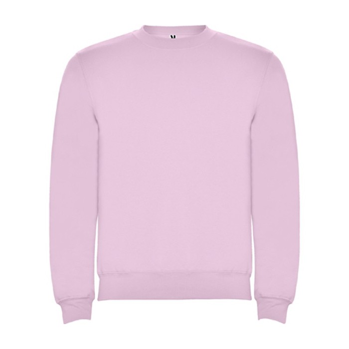 Jersey de algodón y poliéster con puños canalé 280 g/m2 Roly Direct Clasica color rosa claro segunda vista