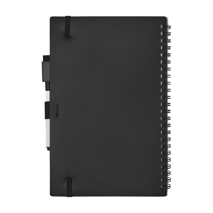 Libreta sostenible borrable color negro segunda vista trasera Libreta sostenible borrable color negro segunda vista trasera