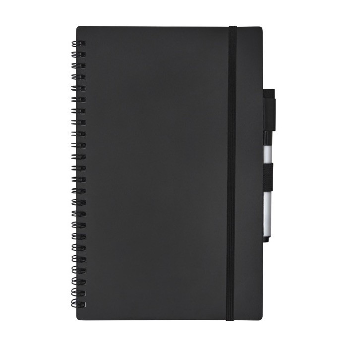 Libreta sostenible borrable color negro segunda vista frontal Libreta sostenible borrable color negro segunda vista frontal