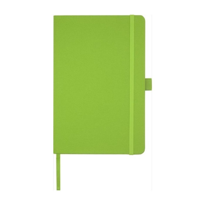 Libreta reciclada corporativa color verde lima segunda vista frontal Libreta reciclada corporativa color verde lima segunda vista frontal