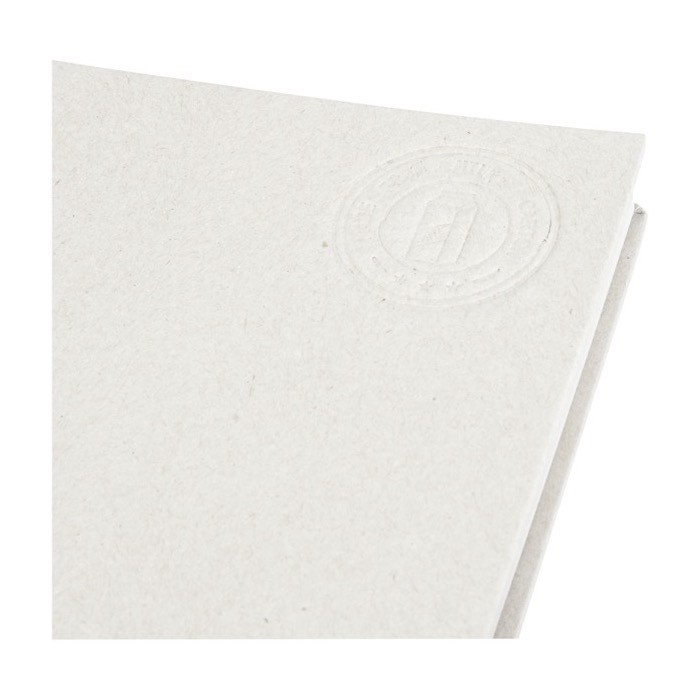 Libreta fabricada con cartones reciclados color blanco roto vista detalle 1
