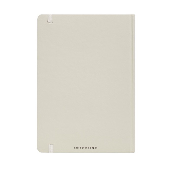 Cuaderno de tapa dura papel impermeable color blanco roto segunda vista trasera Cuaderno de tapa dura papel impermeable color blanco roto segunda vista trasera