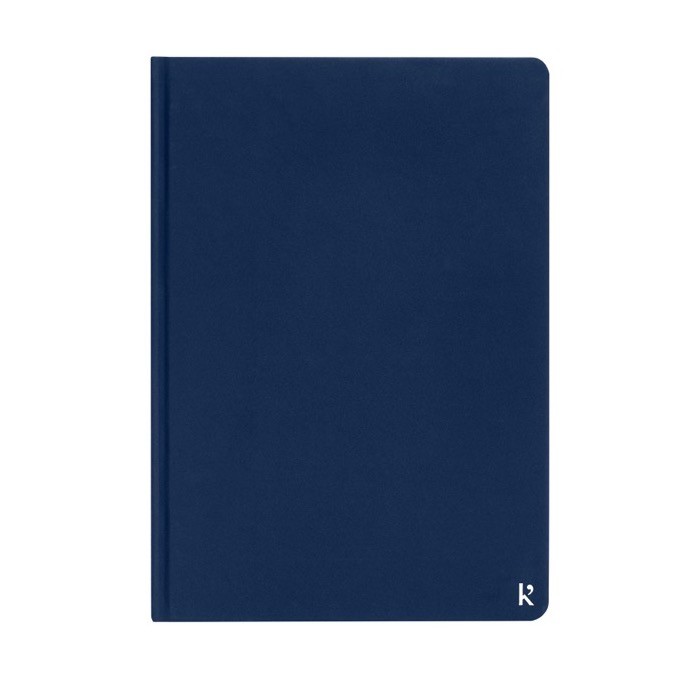 Cuaderno de tapa dura papel impermeable color azul marino segunda vista frontal Cuaderno de tapa dura papel impermeable color azul marino segunda vista frontal