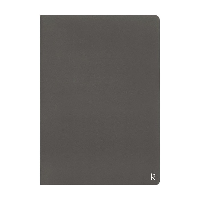 Set de cuadernos A5 papel de piedra color gris oscuro segunda vista frontal Set de cuadernos A5 papel de piedra color gris oscuro segunda vista frontal