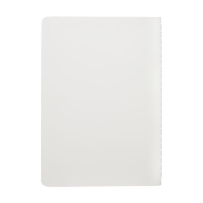 Cuaderno de papel piedra resistente al agua B6 con hojas a rayas color blanco segunda vista trasera Cuaderno de papel piedra resistente al agua B6 con hojas a rayas color blanco segunda vista trasera