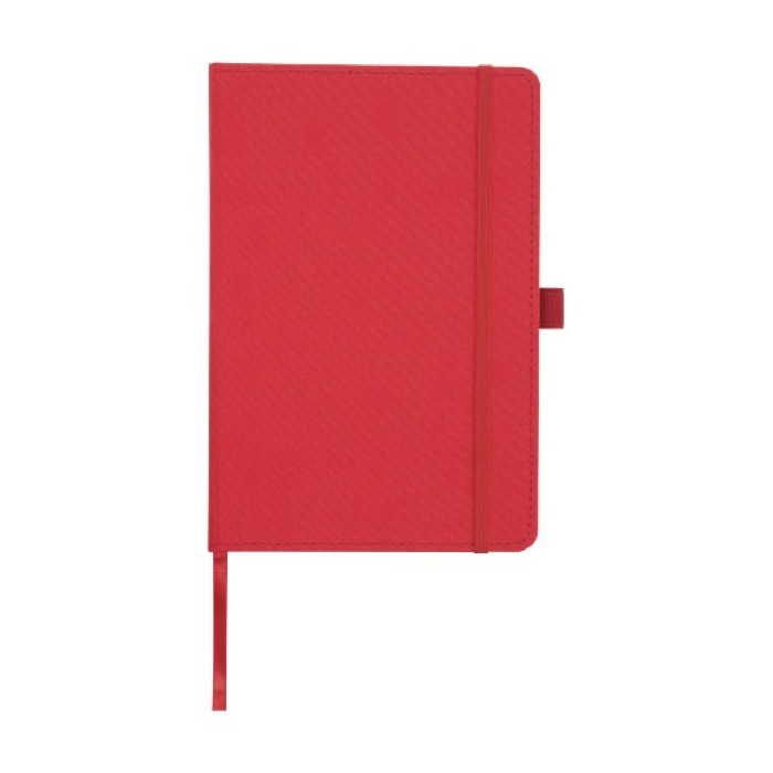 Libreta de plástico reciclado del océano A5 hojas a rayas color rojo segunda vista frontal Libreta de plástico reciclado del océano A5 hojas a rayas color rojo segunda vista frontal