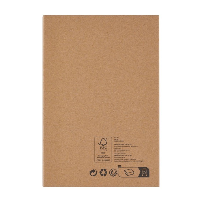 Libreta ecológica con bolígrafo incorporado hojas a rayas color azul marino Libreta ecológica con bolígrafo incorporado hojas a rayas color azul marino