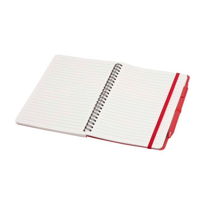 Cuaderno de tapa dura de plástico reciclado A5 hojas a rayas segunda vista Cuaderno de tapa dura de plástico reciclado A5 hojas a rayas segunda vista