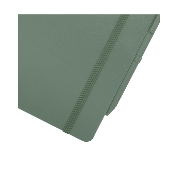 Cuaderno de tapa dura de plástico reciclado A5 hojas a rayas color verde pastel vista detalle 1 Cuaderno de tapa dura de plástico reciclado A5 hojas a rayas color verde pastel vista detalle 1