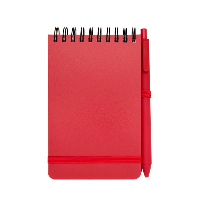 Libreta de tapa oceánica de plástico reciclado A6 hojas a rayas segunda vista frontal Libreta de tapa oceánica de plástico reciclado A6 hojas a rayas segunda vista frontal