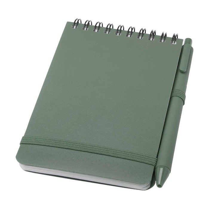 Libreta de tapa oceánica de plástico reciclado A6 hojas a rayas color verde pastel Libreta de tapa oceánica de plástico reciclado A6 hojas a rayas color verde pastel