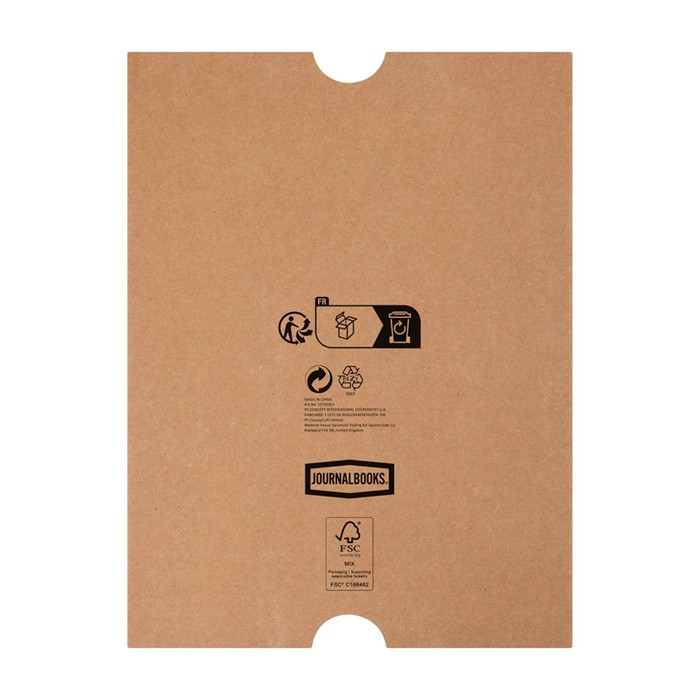 Libreta de tapa dura de plástico reciclado A5 hojas a rayas color azul marino