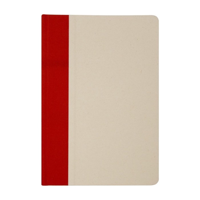 Libreta con tapa dura de plástico de caña de azúcar A5 hojas a rayas color salmón segunda vista frontal Libreta con tapa dura de plástico de caña de azúcar A5 hojas a rayas color salmón segunda vista frontal