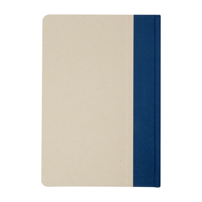 Libreta con tapa dura de plástico de caña de azúcar A5 hojas a rayas color azul cian segunda vista trasera Libreta con tapa dura de plástico de caña de azúcar A5 hojas a rayas color azul cian segunda vista trasera