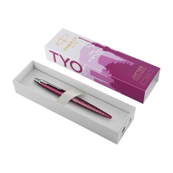 Bolígrafo de metal Parker Jotter SE Global Icons tinta azul color rosa Bolígrafo de metal Parker Jotter SE Global Icons tinta azul color rosa