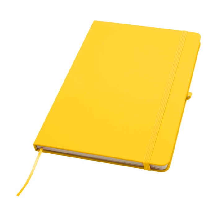 Cuaderno con esquinas redondeadas y tapa suave A5 hojas a rayas color amarillo Cuaderno con esquinas redondeadas y tapa suave A5 hojas a rayas color amarillo
