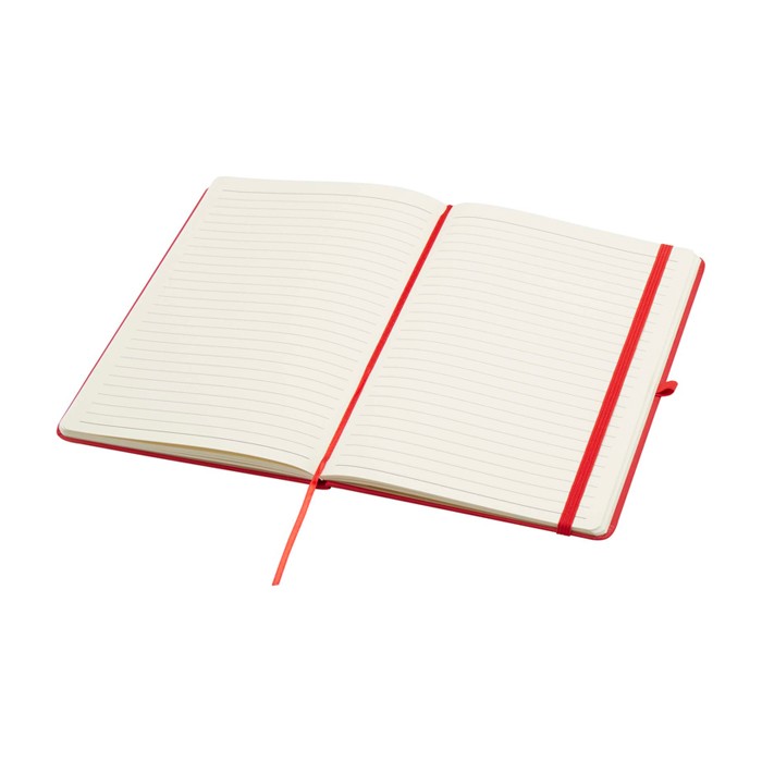 Cuaderno con esquinas redondeadas y tapa suave A5 hojas a rayas color rojo segunda vista Cuaderno con esquinas redondeadas y tapa suave A5 hojas a rayas color rojo segunda vista