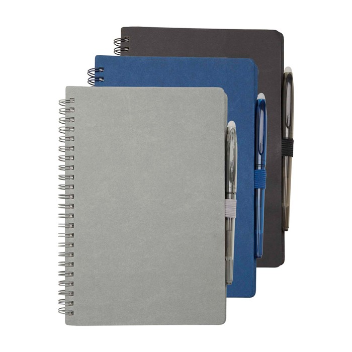 Libreta de tapa dura reutilizable con bolígrafo tinta negra color gris segunda vista varios colores Libreta de tapa dura reutilizable con bolígrafo tinta negra color gris segunda vista varios colores