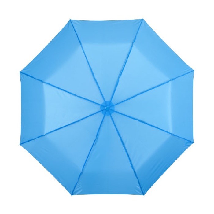 Paraguas pequeño plegable color azul claro vista frontal Paraguas pequeño plegable color azul claro vista frontal