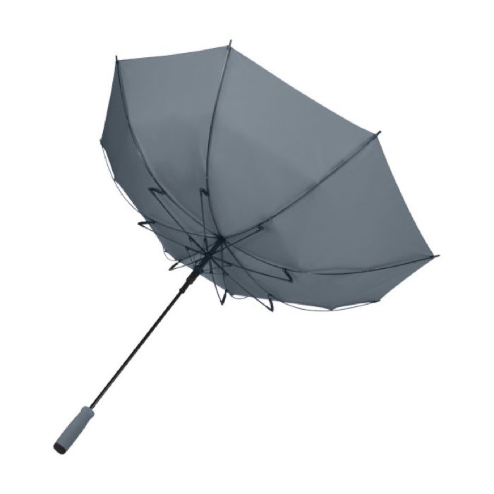 Paraguas pongee automático de material reciclado de 8 paneles Ø85 color gris segunda vista