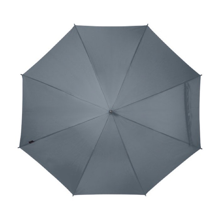 Paraguas pongee automático de material reciclado de 8 paneles Ø85 color gris segunda vista frontal