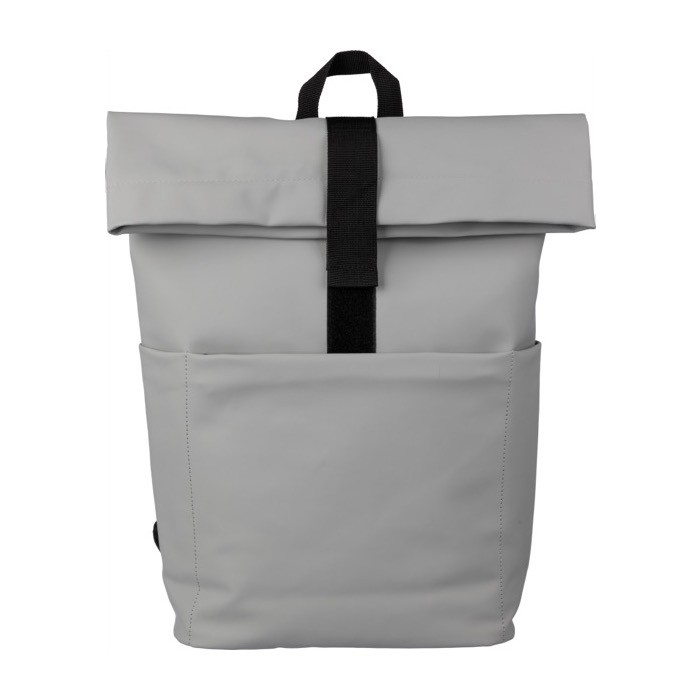 Mochila de PU para portátil con bolsillo frontal y lateral 15'' color gris segunda vista