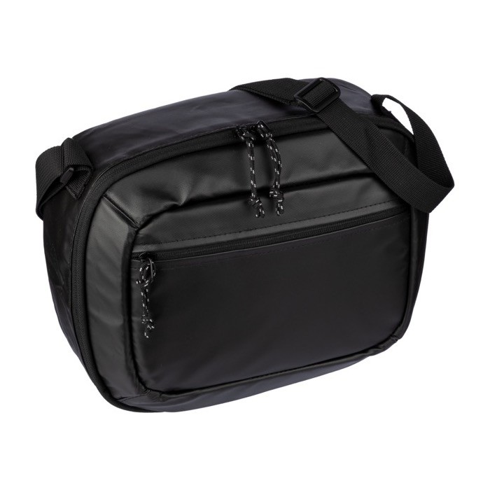 Bolsa térmica de poliéster con correa de hombro larga y ajustable color negro primera vista