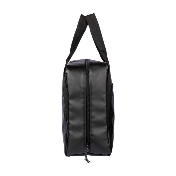 Bolsa térmica de poliéster con asas cortas para transporte color negro tercera vista