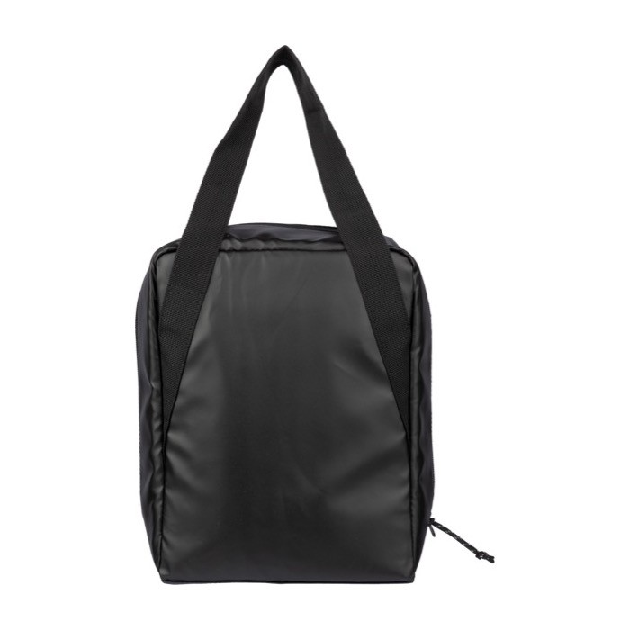 Bolsa térmica de poliéster con asas cortas para transporte color negro sexta vista