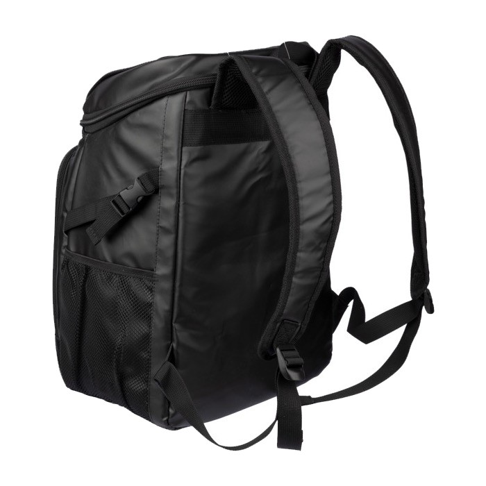 Mochila nevera de poliéster y PU de varios bolsillos y compartimientos color negro segunda vista