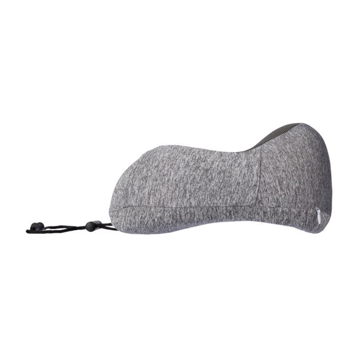 Almohada de viaje bicolor de espuma viscoelástica con funda color gris octava vista