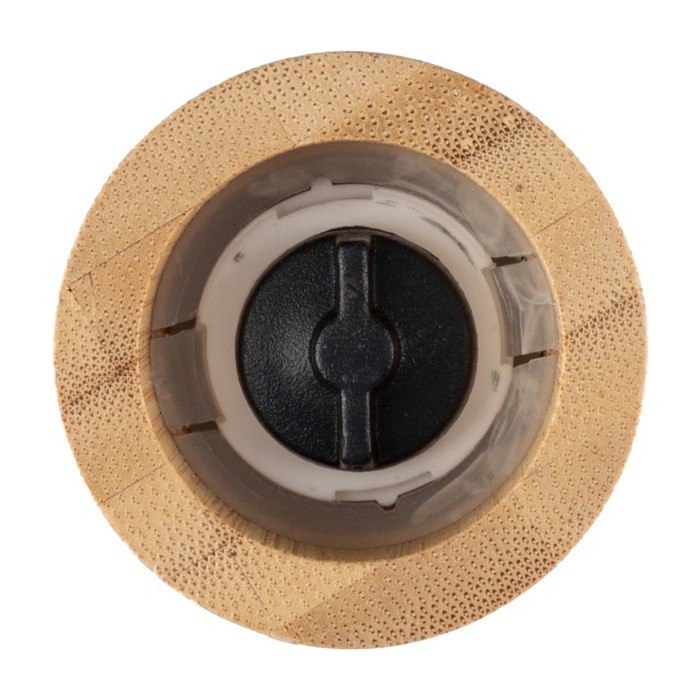 Set de 2 molinillos hechos de bambú para especias con tapón a juego color marrón quinta vista Set de 2 molinillos hechos de bambú para especias con tapón a juego color marrón quinta vista