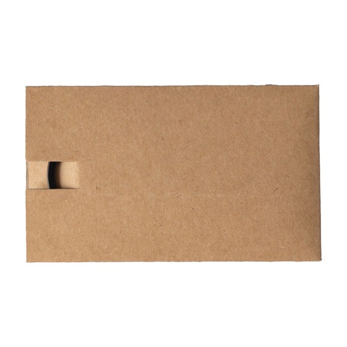 Llavero de bambú con borde y colgador de metal negro personalizable color negro primera vista