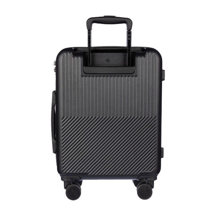 Trolley de ABS con bolsillo frontal para portátil y candado numérico color negro undécima vista