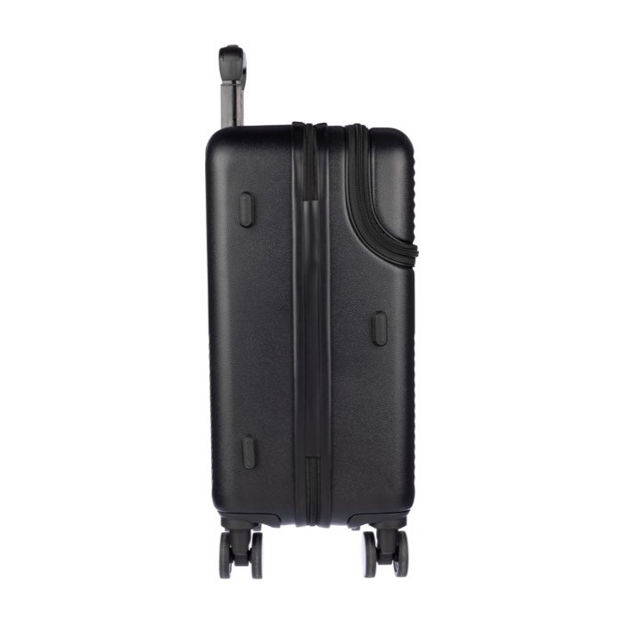 Trolley de ABS con bolsillo frontal para portátil y candado numérico color negro duodécima vista